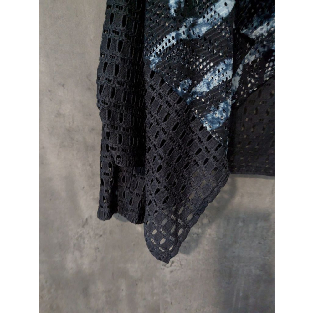 Women's Mona Leah Couture Cardigan Size S Blue Black - Picture 3 of 10
